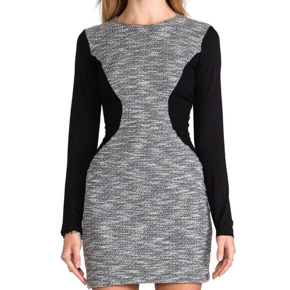 KAIN Label womens gray colorblock knit sweater sheath dress size small s - Picture 5 of 12